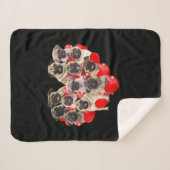 Couverture Sherpa Carlin de jour de la Saint Valentin Chien Coeur Ch (Devant (Horizontal))