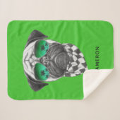 Couverture Sherpa Carlin de Miami | Ajouter Votre Nom (Devant (Horizontal))