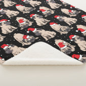 Couverture Sherpa Carlins en Santa Hats Motif de Noël (3/4)