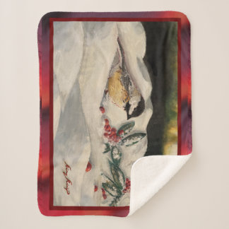 Couverture Sherpa Carol the Chick-a-Dee with Mistletoe