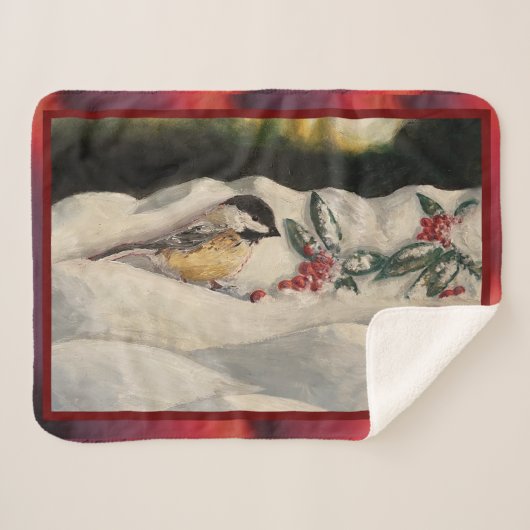 Couverture Sherpa Carol the Chick-a-Dee with Mistletoe (Devant (Horizontal))