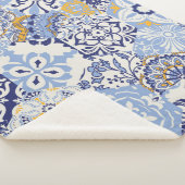 Couverture Sherpa Carreaux azulejos patchwork. Paquet incolore (3/4)