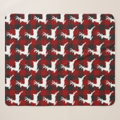 Couverture Sherpa Carreaux et cerf (Devant (Horizontal))