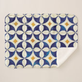Couverture Sherpa Carreaux portugais - Azulejo Motif Design (Devant (Horizontal))