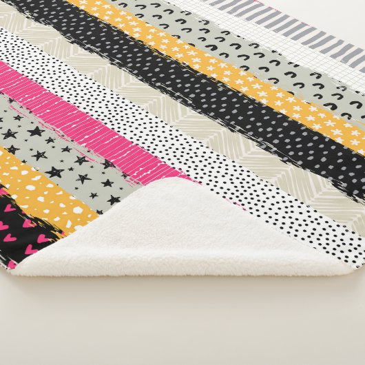 Couverture Sherpa Carrelage en Patchwork : Conception Versatile Sans (3/4)