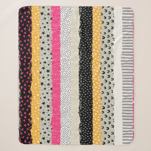 Couverture Sherpa Carrelage en Patchwork : Conception Versatile Sans (Devant)