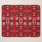 Couverture Sherpa Carrelage ethnique Vintage Boho (Devant (Horizontal))