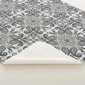 Couverture Sherpa Carrelage gris Sherpa Blanche (3/4)