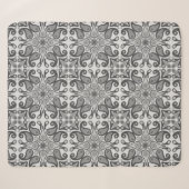 Couverture Sherpa Carrelage gris Sherpa Blanche (Devant (Horizontal))