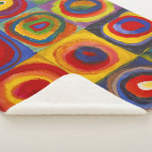 Couverture Sherpa Carrés avec cercles concentrés | Kandinsky | (3/4)