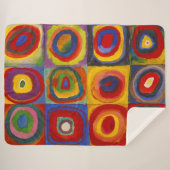 Couverture Sherpa Carrés avec cercles concentrés | Kandinsky | (Devant (Horizontal))