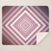 Couverture Sherpa Carrés modernes de la Gradation rose et blanc (Devant (Horizontal))