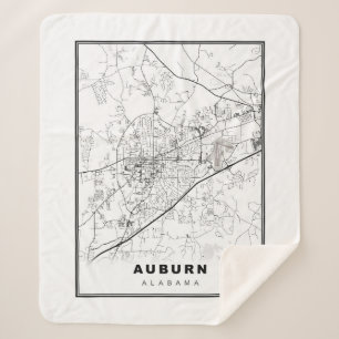 Couverture Sherpa Carte Auburn