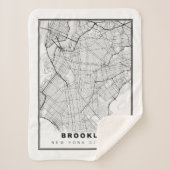 Couverture Sherpa Carte Brooklyn (Devant)