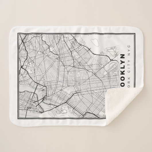 Couverture Sherpa Carte Brooklyn (Devant (Horizontal))