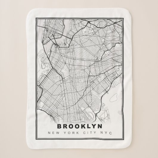 Couverture Sherpa Carte de Brooklyn (Devant)