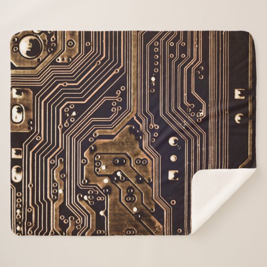 Couverture Sherpa Carte de circuit en or. Matériel informatique élec (Devant (Horizontal))