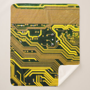 Couverture Sherpa carte de circuits informatiques, abstraite, a