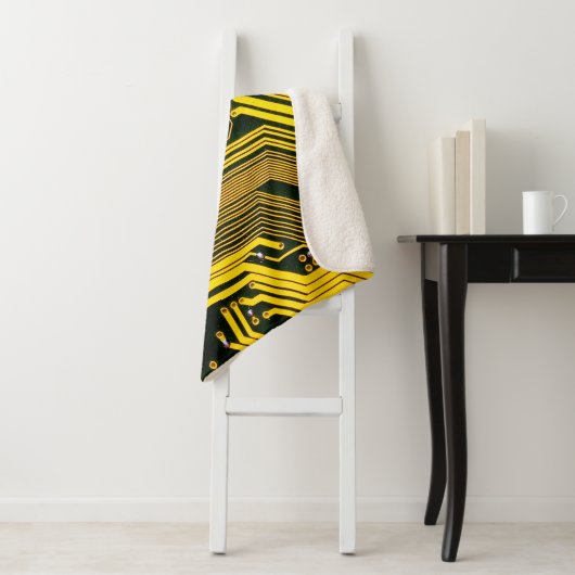 Couverture Sherpa carte de circuits informatiques, abstraite, a (En situation)