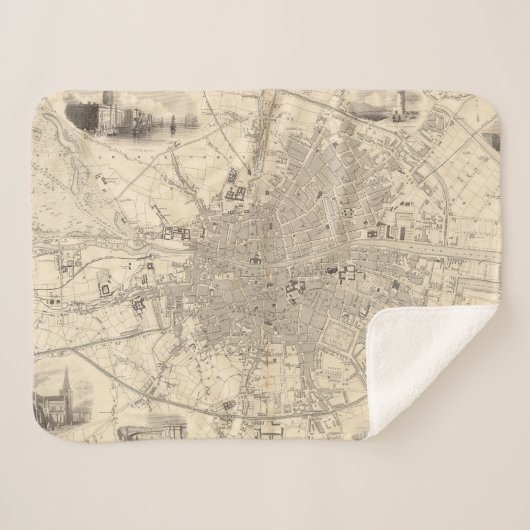 Couverture Sherpa Carte de Dublin, Irlande (Devant (Horizontal))