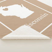 Couverture Sherpa Carte de l'état du Wisconsin en forme de coeur (3/4)