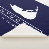 Couverture Sherpa Carte de l'île Nantucket Logo Fuzzy Sherpa Blanket (3/4)