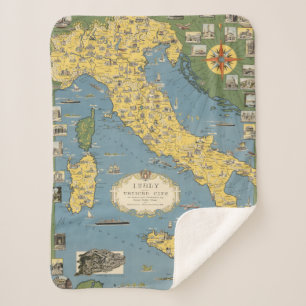 Couverture Sherpa Carte de l'Italie avec Ville du Vatican