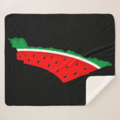 Couverture Sherpa Carte de Palestine Watermelon Symbole de la libert (Devant (Horizontal))