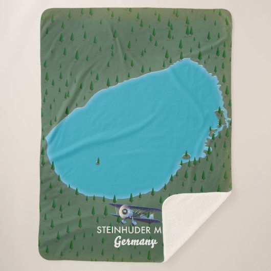 Couverture Sherpa Carte de Steinhuder Meer Allemagne Plaque (Devant)