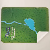 Couverture Sherpa Carte de voyage de Sminge Lake Danemark (Devant (Horizontal))