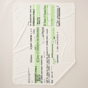 Couverture Sherpa Carte d'embarquement - Rétro