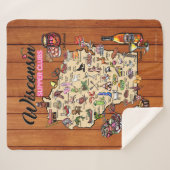 Couverture Sherpa Carte du club de souper du Wisconsin (Devant (Horizontal))