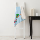 Couverture Sherpa Carte du monde des drapeaux Sherpa Blanket (En situation)