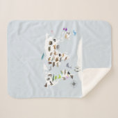 Couverture Sherpa Carte du monde pour enfants Animaux (Devant (Horizontal))