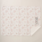 Couverture Sherpa Carte du monde rose (Devant (Horizontal))