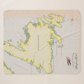 Couverture Sherpa Carte illustrée de Terre-Neuve. (Devant (Horizontal))