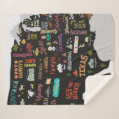 Couverture Sherpa Carte illustrée des États-Unis. Poster avec états  (Devant (Horizontal))