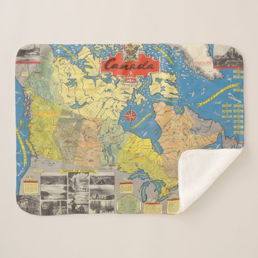 Couverture Sherpa Carte imagée du Canada - points de repère (Devant (Horizontal))