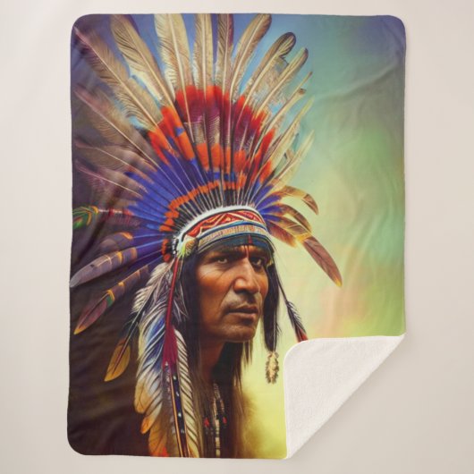 Couverture Sherpa Carte Sherpa Blanket Ojibwe (Devant)