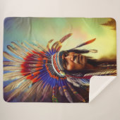 Couverture Sherpa Carte Sherpa Blanket Ojibwe (Devant (Horizontal))