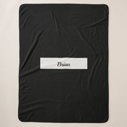 Couverture Sherpa Carte Sherpa Monogramme Noire (Devant)