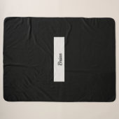 Couverture Sherpa Carte Sherpa Monogramme Noire (Devant (Horizontal))