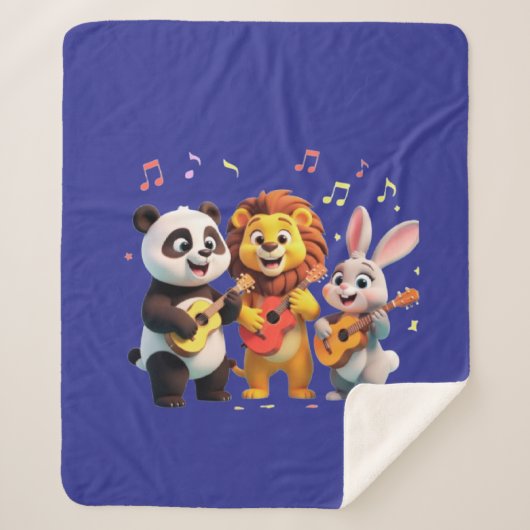 Couverture Sherpa 🎵 Cartoon Animal Music Party – Fun & Cute Musical (Devant)