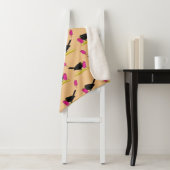 Couverture Sherpa Cartoon Blackbird Manger Un Motif De Crème Glaciai (En situation)