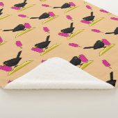 Couverture Sherpa Cartoon Blackbird Manger Un Motif De Crème Glaciai (3/4)