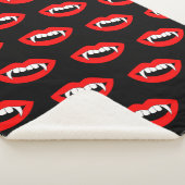 Couverture Sherpa Cartoon Monster Vampire Lèvres pointes dents dents (3/4)