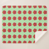 Couverture Sherpa Cartoon rouge Hibiscus simple (Devant (Horizontal))