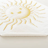 Couverture Sherpa Cartoon Smiling Soleil Face Zazzle Sac fourre-tout (3/4)