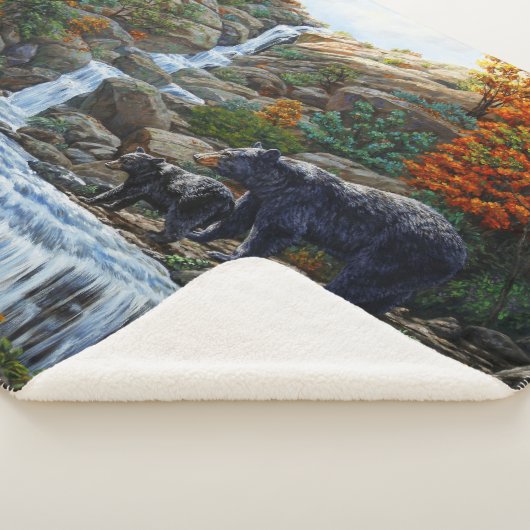 Couverture Sherpa Cascade Mère et Cube Ours Noir (3/4)