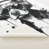 Couverture Sherpa Casque de chien cool Cute Animaux de compagnie enc (3/4)